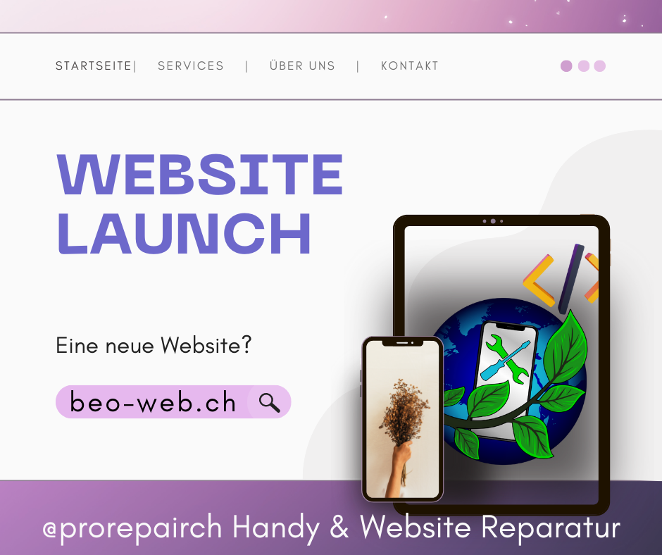 New Website Launch ProRepairCH Beo-Web